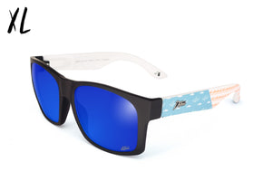 Big Kahuna XL -Sharks & Stripes - Electric Blue Polarized