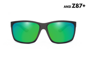 Breach - Matte Black - Green Machine Polarized ANSI Z87+