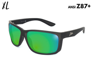 Breach XL - Matte Black - Green Machine Polarized ANSI Z87+