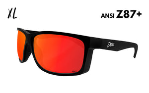 Breach XL - Matte Black - Red Sunset Polarized ANSI Z87+