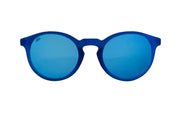 Kids Mattschwarz - Electric Blue Lens