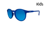 Kids Mattschwarz - Electric Blue Lens