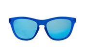 Kids Mattschwarz - Electric Blue Lens