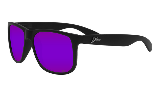 ROCKNIGHT Polarized Fashion Oval Full Frame Purple Mirrored Lens Sunglasses  with Metal Rivets UV Protection #370-3 Purple at Iam