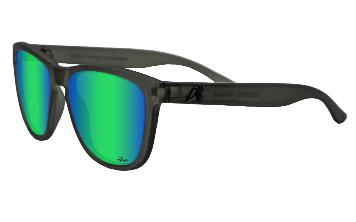 Gray Frost Green Machine Lens Polarized Essentials Detour Sunglasses