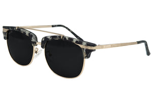 Mattgraues Schildpatt-Gold - Jet Black Lens Polarized - Castaway